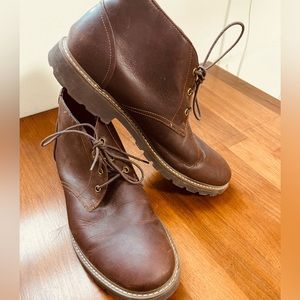 Rockport Men's Soft Leather Chukka Boots Saddle Brown Size 10 CH2749 Lace Up